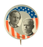 BRYAN AND STEVENSON 1900 STARS AND STRIPES JUGATE BUTTON