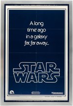 "STAR WARS" FRAMED STYLE B ONE SHEET ADVANCE MOVIE POSTER.