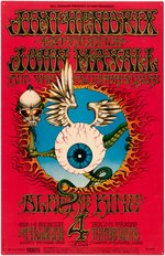 JIMI HENDRIX EXPERIENCE 'FLYING EYEBALL' 1968 SAN FRANCISCO FILLMORE BILL GRAHAM CONCERT POSTER.