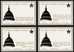 "ROBERT F. KENNEDY" PHILADELPHIA GUM ONE-OF-A-KIND MECHANICAL SHEETS FOR GUM CARD SET.