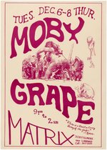 MOBY GRAPE 1966 MATRIX CONCERT POSTER.