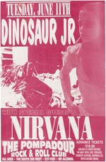 SCARCE DINOSAUR JR. & NIRVANA 1991 SALT LAKE CITY, UTAH CONCERT POSTER.