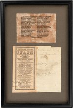 "LINCOLN AND JOHNSON" NEW YORK "STATE REPUBLICAN UNION WAR TICKET" 1864 BALLOT DISPLAY.