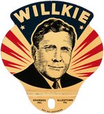 PAIR OF WILLKIE 1940 PORTRAIT LICENSE PLATE ATTACHMENTS.