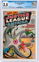 "BRAVE AND THE BOLD" #28 FEBRUARY-MARCH 1960 CGC 2.5 GOOD+ (FIRST JUSTICE LEAGUE OF AMERICA).