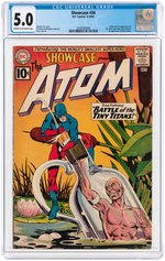 "SHOWCASE" #34 SEPTEMBER-OCTOBER 1961 CGC 5.0 VG/FINE (FIRST SILVER AGE ATOM).