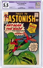 "TALES TO ASTONISH" #44 JUNE 1963 CGC RESTORED 5.5 SLIGHT (B-1) FINE- (FIRST WASP).