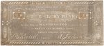 MARTIN VAN BUREN 1833 "THE GLORY BANK" $20 SATIRICAL NOTE.