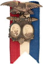 SCARCE GARFIELD & ARTHUR JUGATE BADGE ON EAGLE HANGER.