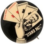 ROOSEVELT HAND OF CARDS "STAND PAT" BUTTON HAKE #95.