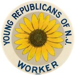 "YOUNG REPUBLICANS OF N. J. WORKER" LANDON ERA NEW JERSEY BUTTON.