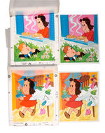 LITTLE LULU ORIGINAL ART PAINTINGS FOR 1973 WESTERN PUBLISHING JIGSAW PUZZLES.