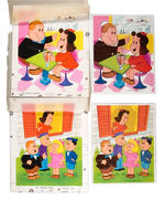 LITTLE LULU ORIGINAL ART PAINTINGS FOR 1973 WESTERN PUBLISHING JIGSAW PUZZLES.