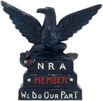 "NRA MEMBER - WE DO OUR PART" C. 1933 ERA FIGURAL EAGLE DISPLAY.