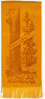 "ROOSEVELT" REDWOOD TREES SINGLE DAY EVENT "SANTA CRUZ, CAL" TRAIN RIBBON.