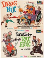 ED "BIG DADDY" ROTH "BROTHER RAT FINK" & "DRAG NUT" BOXED MODEL KIT PAIR.