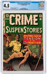 "CRIME SUSPENSTORIES" #24 AUGUST-SEPTEMBER 1954 CGC 4.5 VG+.