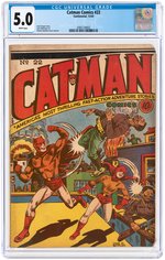 "CATMAN COMICS" #22 DECEMBER 1943 CGC 5.0 VG/FINE.