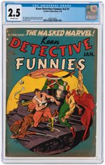 "KEEN DETECTIVE FUNNIES" VOL. 3 #1 JANUARY 1940 CGC 2.5 GOOD+.