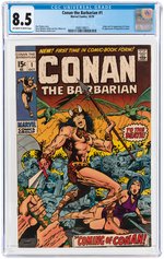 "CONAN THE BARBARIAN" #1 OCTOBER 1970 CGC 8.5 VF+ (FIRST CONAN).