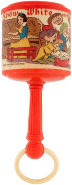 "SNOW WHITE AND THE SEVEN DWARFS" CELLULOID BABY RATTLE.