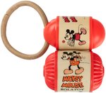 "MICKEY MOUSE ROLATOY" & BABY RATTLE PAIR.