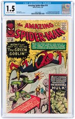 "AMAZING SPIDER-MAN #14 JULY 1964 CGC 1.5 FAIR/GOOD (FIRST GREEN GOBLIN).