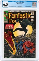 "FANTASTIC FOUR" #52 JULY 1966 CGC 6.5 FINE+ (FIRST BLACK PANTHER).