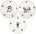 MICKEY & MINNIE MOUSE BAVARIAN CHINA PLATE TRIO.