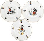 MICKEY & MINNIE MOUSE BAVARIAN CHINA PLATE TRIO.