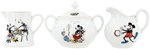 MICKEY AND MINNIE MOUSE BAVARIAN CHINA SUGAR, CREAMER AND PITCHER