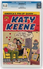 "KATY KEENE" #7 SEPTEMBER 1952 CGC 9.0 VF/NM.