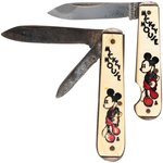 "MICKEY MOUSE" SCARCE 1930s POCKET KNIFE PAIR (SIZE VARIETIES).