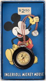 "INGERSOLL MICKEY MOUSE LAPEL WATCH" BOXED.