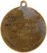 "MICKEY MOUSE INGERSOLL" BOXED ENGLISH POCKET WATCH (SECOND VERSION) WITH FOB.