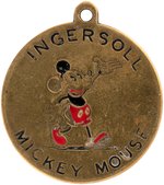 "MICKEY MOUSE INGERSOLL" BOXED ENGLISH POCKET WATCH (SECOND VERSION) WITH FOB.