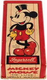 "MICKEY MOUSE INGERSOLL DELUXE WRISTWATCH" BOYS MODEL WITH BOX.