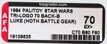 PALITOY "STAR WARS: RETURN OF THE JEDI - LUKE (HOTH BATTLE GEAR)" TRI-LOGO 70 BACK-B AFA 70 EX+.