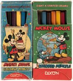 "MICKEY MOUSE COLORED PENCILS" BOXED DIXON PAIR.