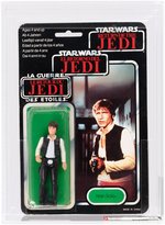 PALITOY "STAR WARS: RETURN OF THE JEDI - HAN SOLO" TRI-LOGO 70 BACK AFA 75 EX+/NM.