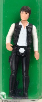 PALITOY "STAR WARS: RETURN OF THE JEDI - HAN SOLO" TRI-LOGO 70 BACK AFA 75 EX+/NM.