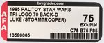 PALITOY "STAR WARS: RETURN OF THE JEDI - LUKE (STORMTROOPER)" TRI-LOGO 70 BACK-D AFA 75 EX+/NM.