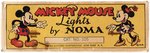 "MICKEY MOUSE LIGHTS BY NOMA" BOXED CHRISTMAS LIGHT SET.