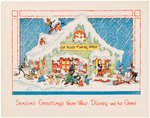 WALT DISNEY STUDIO 1935 CHRISTMAS CARD.