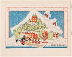 WALT DISNEY STUDIO 1935 CHRISTMAS CARD.