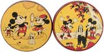 MICKEY AND MINNIE MOUSE WITH PLUTO FRENCH PRODUCT TIN PAIR.