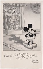 "MICKEY MOUSE" FIRST NEWSPAPER PREMIUM PICTURE CARD.