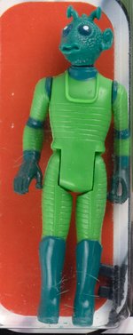 PALITOY "STAR WARS: RETURN OF THE JEDI - GREEDO" TRI-LOGO "TRANSITION" 70 BACK-A AFA 80 NM.