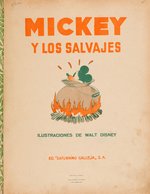 "MICKEY AND THE SAVAGES" RARE SPANISH MICKEY MOUSE BOOK.