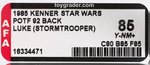 "STAR WARS: THE POWER OF THE FORCE - LUKE SKYWALKER (STORMTROOPER)" 92 BACK AFA 85 Y-NM+.